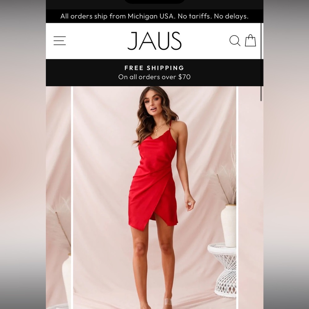 Jaus Red Mini Dress